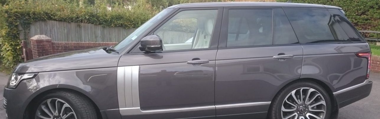 Range Rover window tinting job . Fremington Barnstaple Devon