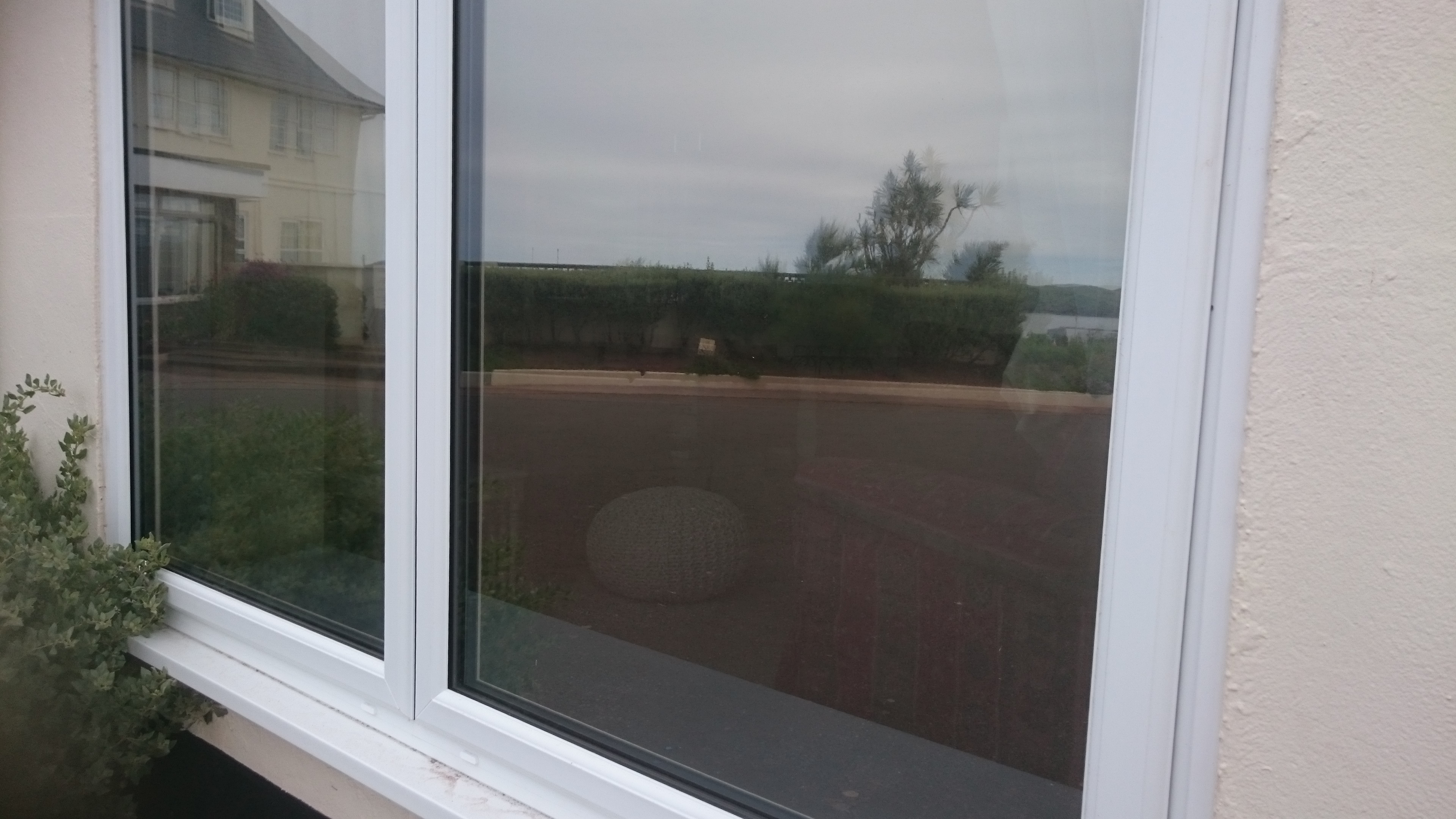 Lounge windows Natural 50 solar window film. Thurlestone Devon. Tinting Express Ltd