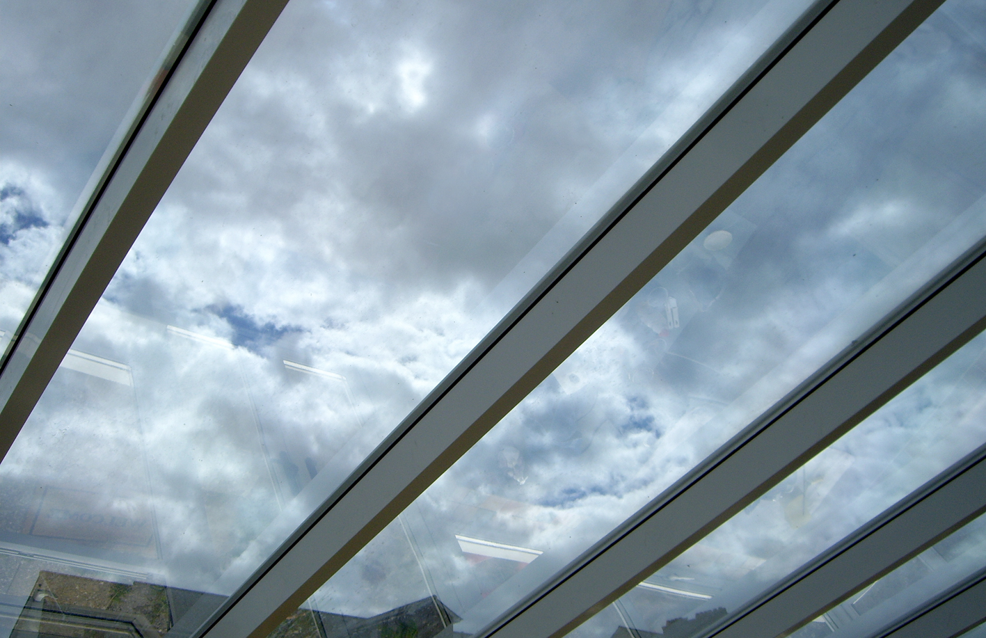 Silver 20 solar window film applied to a large lean-to style conservatory roof Tinting Express Barnstaple Devon