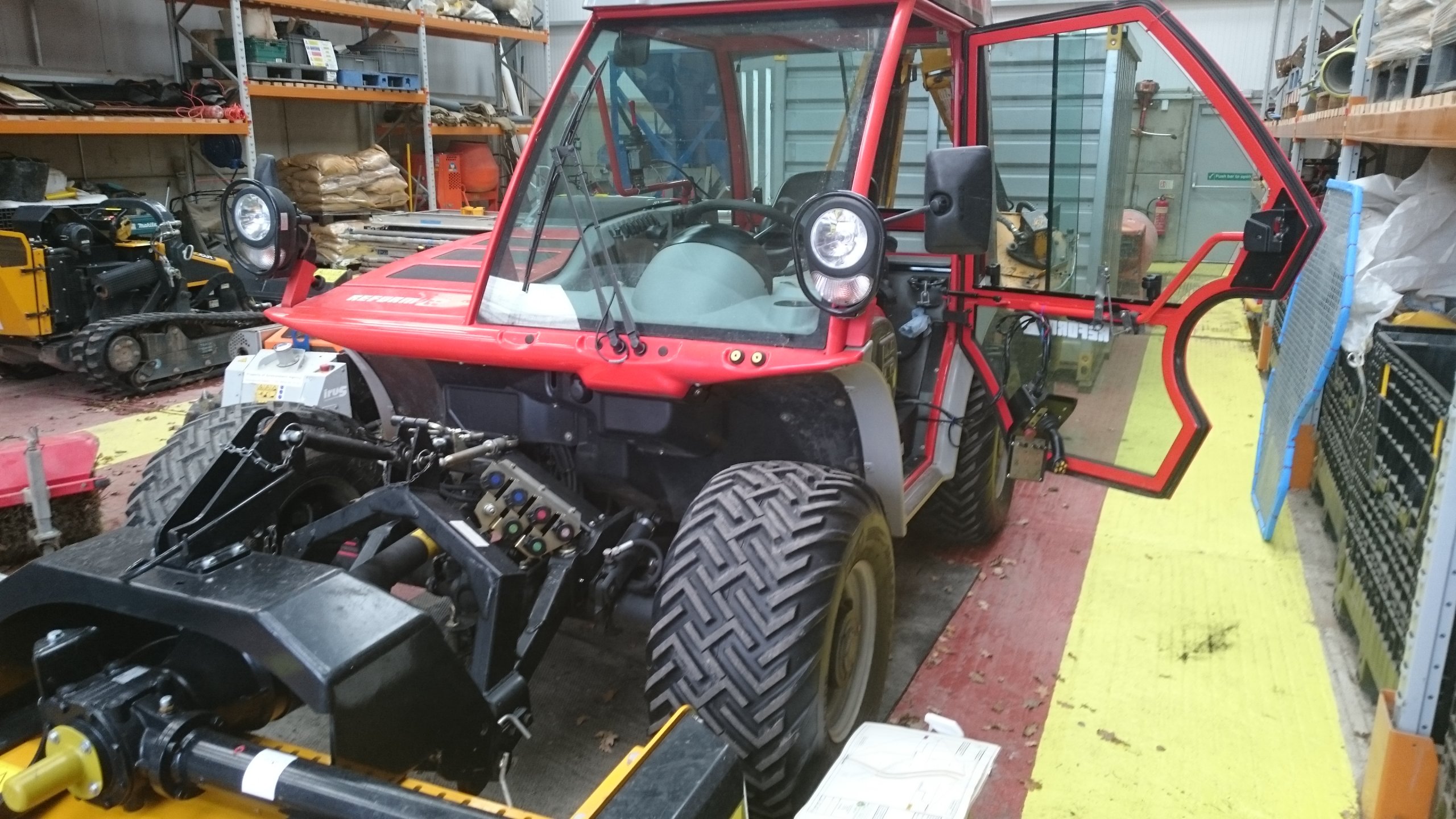 Reform tractor safety window film application to glass to strengthen by Tinting Express Devon