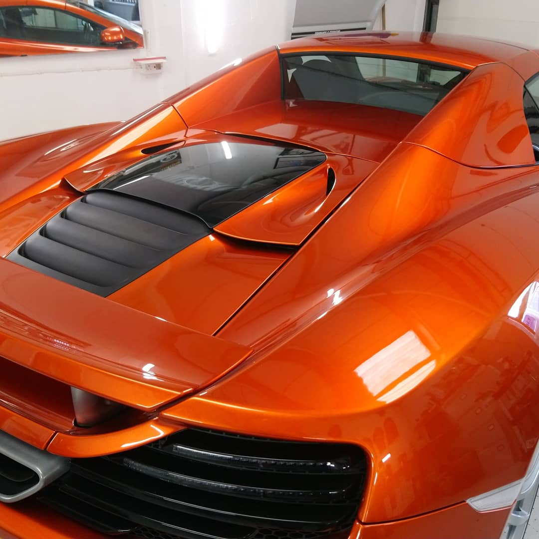 McLaren MP4-12C with paint protection film applied by Tinting Express Devon