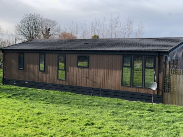 Static home in Glastonbury fitted with a Natural 40 solar window film to create a more private environment. Tinting Express Ltd. 01271 322857