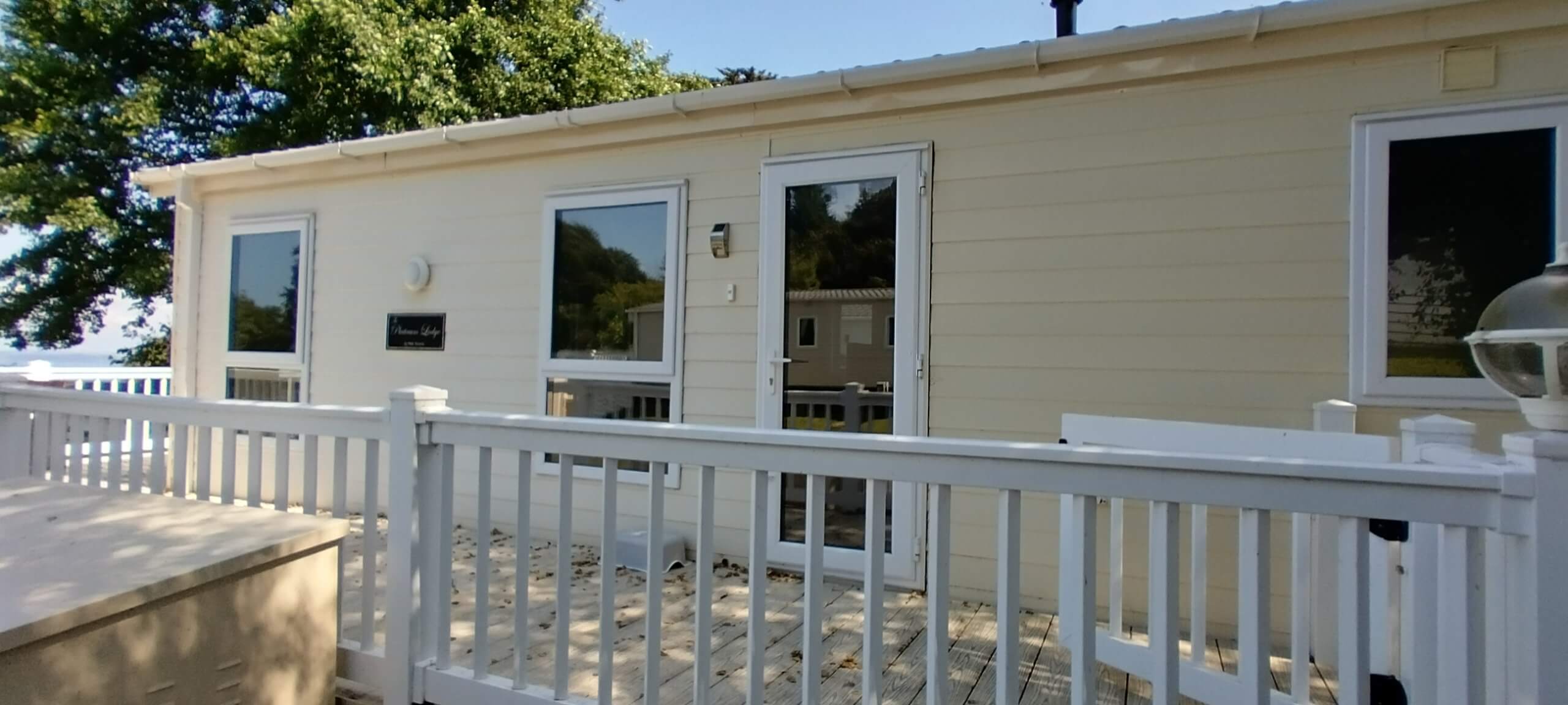 Grey 35 solar window film fitted to a lodge at Parkdean, Bideford Bay, North Devon by Tinting Express