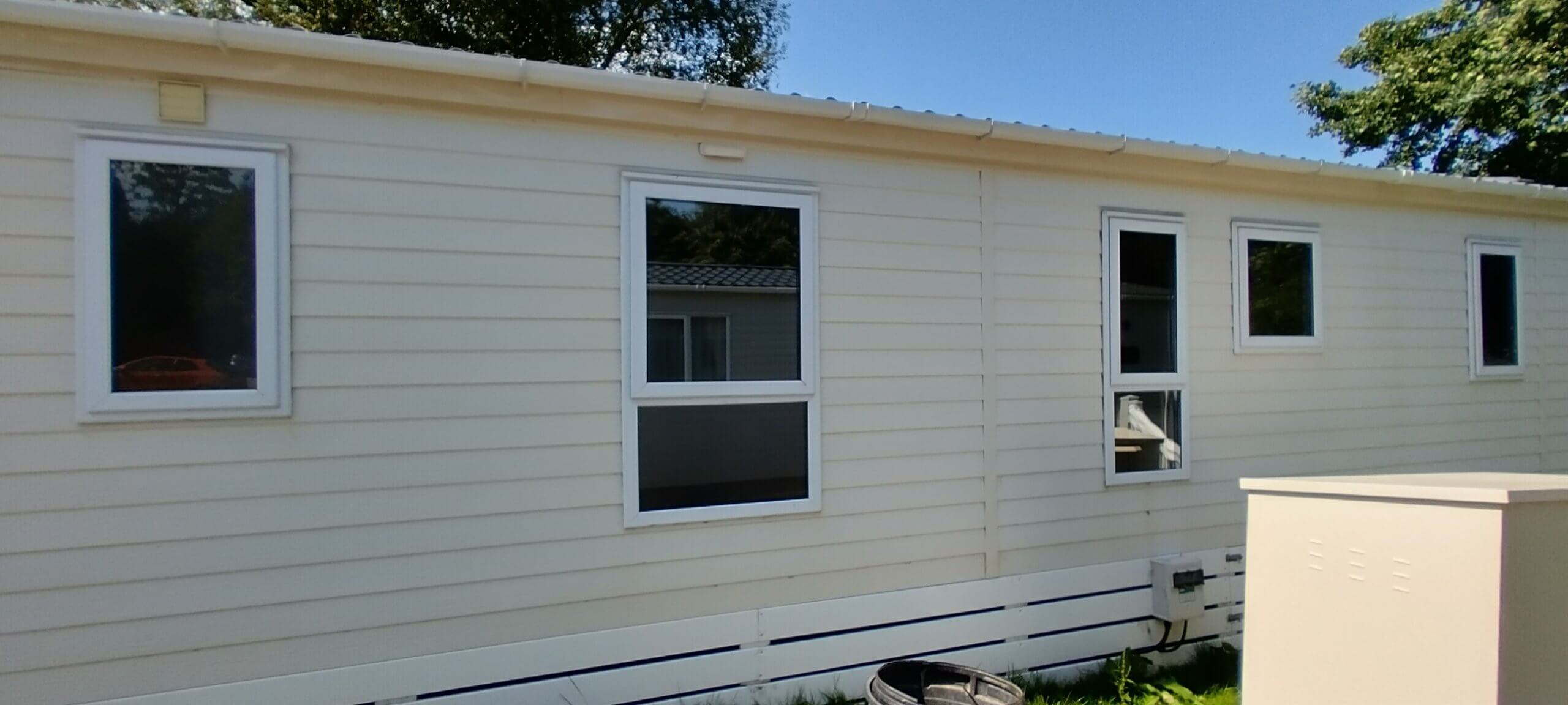 Grey 35 solar window film fitted to a lodge at Parkdean, Bideford Bay, North Devon by Tinting Express